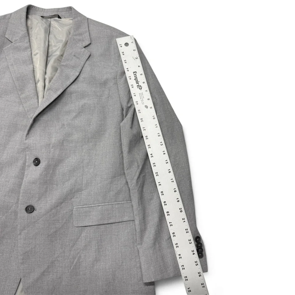 Banana Republic Mens Tailored Fit Suit 46R 38x30 Light Heather Grey 2 Piece Set